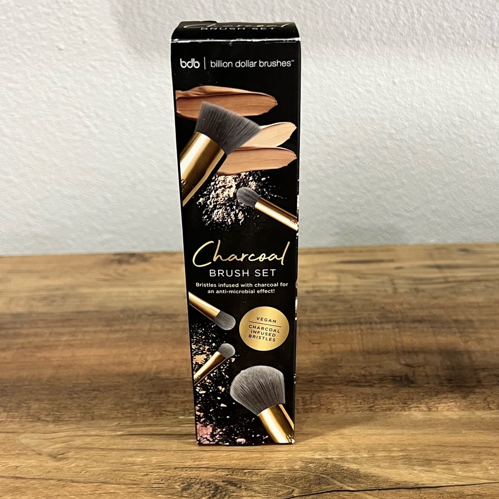 NIB Billion Dollar Brows Charcoal 5-Piece Brush Set